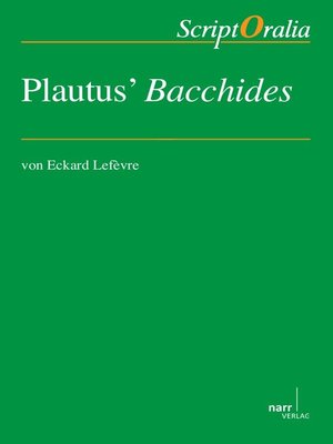 cover image of Plautus´ Bacchides